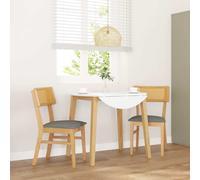 vidaXL Sedie da Pranzo con Cuscini 2 pz in Legno Massello di Hevea