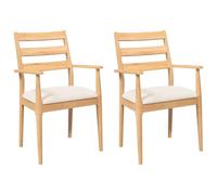 vidaXL Sedie da Pranzo con Cuscini 2 pz in Legno Massello di Hevea, sedia da pranzo, sedia da cucina, sedile da pranzo, sedia, sedia da soggiorno