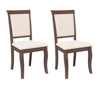 vidaXL Sedie da Pranzo con Cuscini 2 pz in Legno Massello di Hevea, sedia da pranzo, sedia da cucina, sedile da pranzo, sedia, sedia da soggiorno