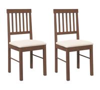 vidaXL Sedie da Pranzo con Cuscini 2 pz in Legno Massello di Hevea, sedia da pranzo, sedia da cucina, sedile da pranzo, sedia, sedia da soggiorno