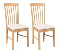 vidaXL Sedie da Pranzo con Cuscini 2 pz in Legno Massello di Hevea, sedia da pranzo, sedia da cucina, sedile da pranzo, sedia, sedia da soggiorno