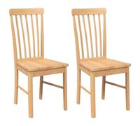 vidaXL Sedie da Pranzo con Cuscini 2 pz in Legno Massello di Hevea, sedia da pranzo, sedia da cucina, sedile da pranzo, sedia, sedia da soggiorno
