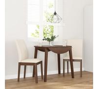 vidaXL Sedie da Pranzo con Cuscini 2pz Marrone Legno Massello di Hevea