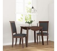 vidaXL Sedie da Pranzo con Cuscini 2pz Marrone Legno Massello di Hevea, Sedia da Pranzo, Sedia da Cucina, Sedile da Pranzo, Sedia, Sedia da Soggiorno