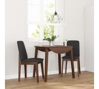 vidaXL - Sedie da Pranzo con Cuscini 2pz Marrone Legno Massello di Hevea