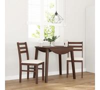 vidaXL Sedie da Pranzo con Cuscini 2pz Marrone Legno Massello di Hevea, sedia da pranzo, sedia da cucina, sedile da pranzo, sedia, sedia da soggiorno