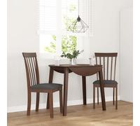 vidaXL Sedie da Pranzo con Cuscini 2pz Marrone Legno Massello di Hevea, Sedia da Pranzo, Sedia da Cucina, Sedile da Pranzo, Sedia, Sedia da Soggiorno