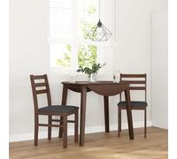 vidaXL Sedie da Pranzo con Cuscini 2pz Marrone Legno Massello di Hevea, sedia da pranzo, sedia da cucina, sedile da pranzo, sedia, sedia da soggiorno