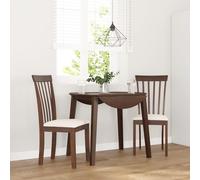 vidaXL Sedie da Pranzo con Cuscini 2pz Marrone Legno Massello di Hevea, sedia da pranzo, sedia da cucina, sedile da pranzo, sedia, sedia da soggiorno