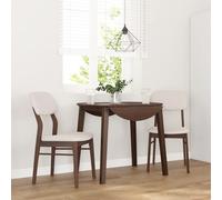 vidaXL Sedie da Pranzo con Cuscini 2pz Marrone Legno Massello di Hevea