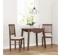 vidaXL Sedie da Pranzo con Cuscini 2 pz in Legno Massello di Hevea, sedia da pranzo, sedia da cucina, sedile da pranzo, sedia, sedia da soggiorno