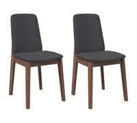 vidaXL - Sedie da Pranzo con Cuscini 2pz Marrone Legno Massello di Hevea