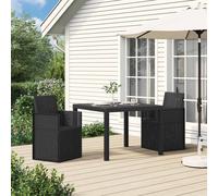 vidaXL Sedie da pranzo da giardino 2 pcs Antracite 53 x 47 x 88,5 cm, Sedia da giardino moderna, resistente alle intemperie, UV, salvaspazio, per aperitivi in patio