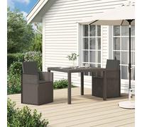 vidaXL Sedie da pranzo da giardino 2 pcs Grigio chiaro e Antracite PP