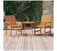 VIDAXL - Sedie Da Pranzo Da Giardino 2pz Legno Massello Di Acacia
