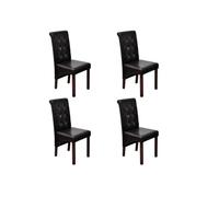 vidaXL Sedie da Pranzo e Soggiorno pelle sintetica, (SET da 4) Marrone