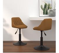 vidaXL Sedie da Pranzo Girevoli 2 pcs Marrone 46 x 44 x 77,5 cm
