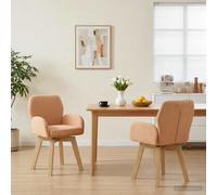 vidaXL Sedie da pranzo girevoli 2 pz Bou eige 54 x 58 x 87 cm