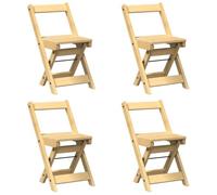 vidaXL Sedie da Pranzo Pieghevoli 4 pz Corona Cera in Legno di Pino, sedia, sedia da soggiorno, sedia in legno, sedia da cucina, sedia da salotto
