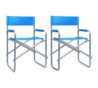 VIDAXL - Sedie Da Regista 2 Pz In Acciaio Blu
