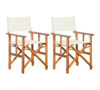 VIDAXL - Sedie Da Regista 2 Pz In Legno Massello Di Acacia