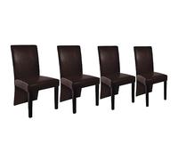 vidaXL SEDIE DESIGN MODERNE LEGNO E ECOPELLE CAFFE' PER SALOTTO CUCINA SALA PRANZO, 4X