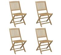 vidaXL Sedie Giardino Pieghevoli 4 pz 57x49x90cm Legno Massello Acacia