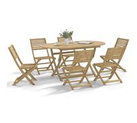 vidaXL Sedie Giardino Pieghevoli 6 pz 48,5x61,5x87 cm Massello Acacia