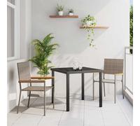 vidaXL Sedie impilabili da giardino 2 pcs Grigio e Marrone