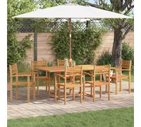 vidaXL Sedie impilabili da giardino 6 pcs Marrone 55.5 x 55.5 x 90 cm