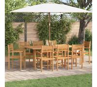 vidaXL Sedie impilabili da giardino 8 pcs Marrone 55.5 x 55.5 x 90 cm