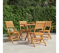 Sedie da Giardino Pieghevoli 4pz 47x62x90cm Legno Massello Teak