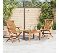 AX 2 Sedie Pieghevoli Legno Massello Teak Balcone Semplice 55x60x89cm News 41999