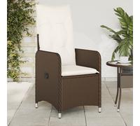 vidaXL Sedie Reclinabili Giardino 2pz con Cuscini Marrone Polyrattan