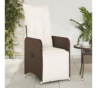 vidaXL Sedie Reclinabili Giardino 2pz con Cuscini Marrone Polyrattan