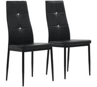 VIDAXL - Sedie Sala Da Pranzo 2pz In Pelle Artificiale 43x43,5x96cm Nero