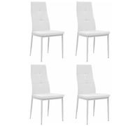 VIDAXL - Sedie Sala Da Pranzo 4 Pz Pelle Artificiale 43x43,5x96cm Bianco