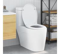 vidaXL Sedile del Water con Chiusura Morbida Duroplast Bianco