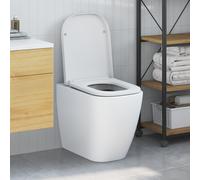 vidaXL Sedile del Water Con Rilascio Rapido e Chiusura Morbida Duroplast Bianco