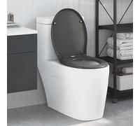 vidaXL Sedile del WC a rilascio rapido con chiusura morbida Duroplast Antracite
