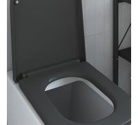 vidaXL Sedile del WC a rilascio rapido con chiusura morbida in Duroplast Antracite