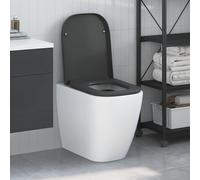 vidaXL Sedile del WC Antracite 44,5 x 35 x 3,6 cm Duroplast