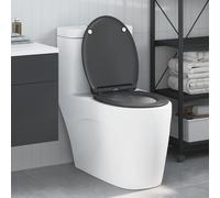 vidaXL Sedile del WC Antracite 45,5 x 37,5 x 3,8 cm Duroplast