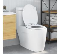 vidaXL Sedile del WC Bianco 45,5 x 37,5 x 3,8 cm Duroplast