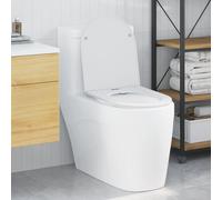 vidaXL Sedile del WC Bianco 47 x 36 x 3,4 cm Duroplast