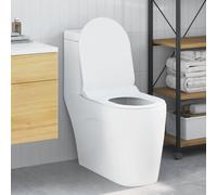 vidaXL Sedile del WC Bianco 48.5 x 36 x 5 cm Polipropilene