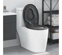 vidaXL Sedile del WC con rilascio rapido Antracite