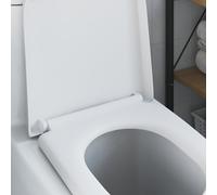 vidaXL Sedile del WC con rilascio rapido Bianco 46.2 x 36 x 4.3 cm
