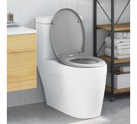 vidaXL Sedile del WC Grigio 47 x 37 x 4 cm Duroplast