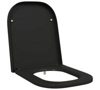 vidaXL Sedile del WC Nero 44,5 x 35 x 3,6 cm Duroplast